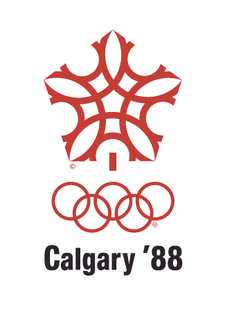 Olympic logo Calgary Canada 1988 winter